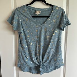 Moon and Stars gold foil top🎉 donated